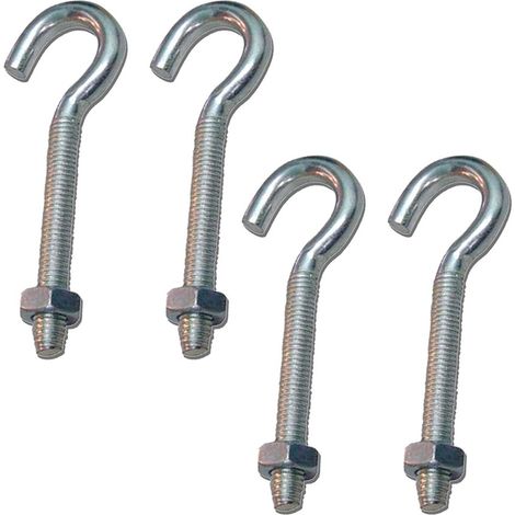 Hembrilla abierta con tuerca hm02, m4 x 30 mm, zincado, blister 4 uds