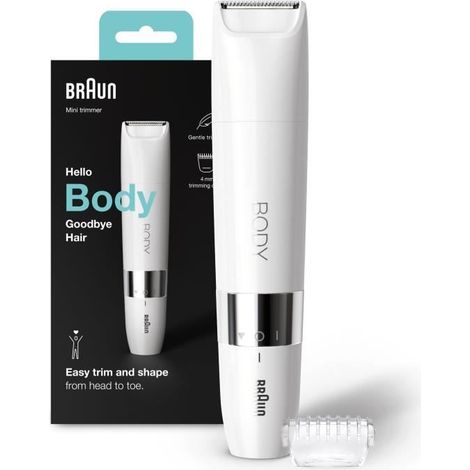 Braun Herrenrasierer Body Mini Trimmer weiß / silber