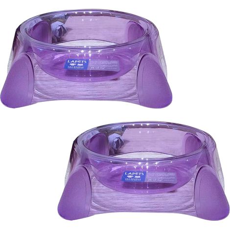 Candy color transparent crystal single bowl dog food bowl cat and dog bowl,Purple (1/4)