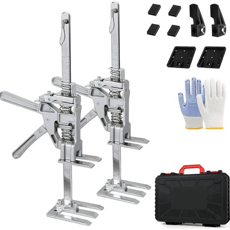 Labour-saving arm, 2 pieces stainless steel arm hand tool lifter with case, slow and quick lifting function, up to 440 lbs, lifting device for furniture, doors, board, cabinet, plasterboard (1/5)