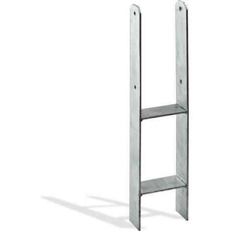 Pfostenträger H-Anker 71x60 feuerverzinkt Pfostenanker Pfosten Zaunpfosten (1/4)