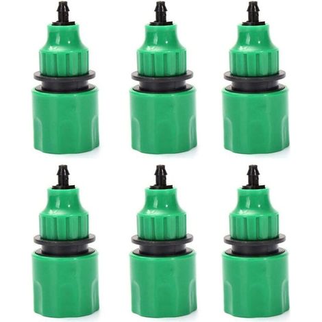 Tuyau D'Arrosage Tuyau Un Sens Adaptateur Robinet Raccord Raccord Pour Irrigation Lot De 6 (1/4)