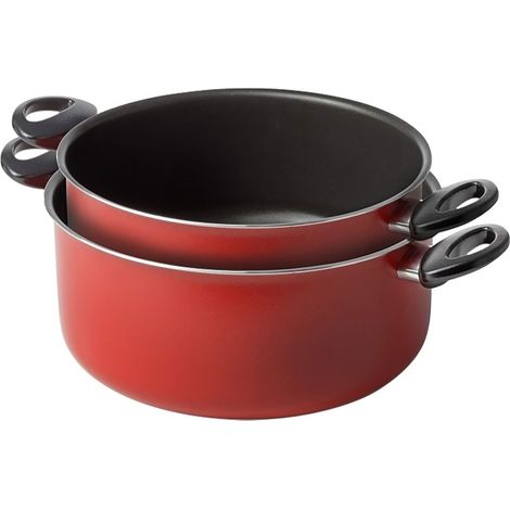 1CF CASSERUOLE A DUE MANICI 'CUCINA SANO' SET 2 PEZZI Ø cm. 18 / 22