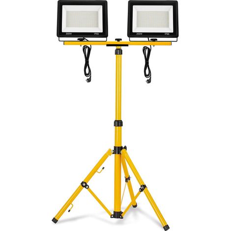AUFUN 2x 200W LED Spotlights avec trépied et 3M Cable Blanc Chaud (1/5)