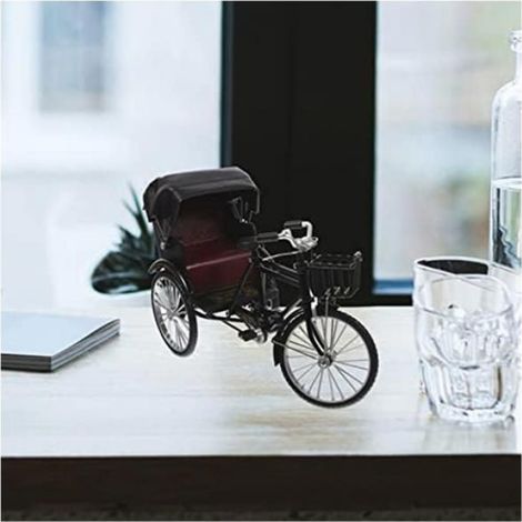 PoupéE RéTro ModèLe Fer VéLo DéCoratif Classique VéLo Sculpture Antique VéHicule Collection Noir,1 x décorations (1/5)
