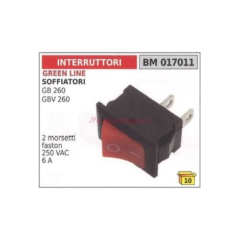 Interruptor motor soplador GREEN LINE GB 260GBV 260 2 terminales faston 017011