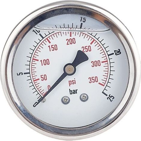 Manomètre axial horizontal résistant aux chocs, manomètre résistant aux chocs pour la pression d'eau, la pression d'air et la pression d'huile 1,6 MPA