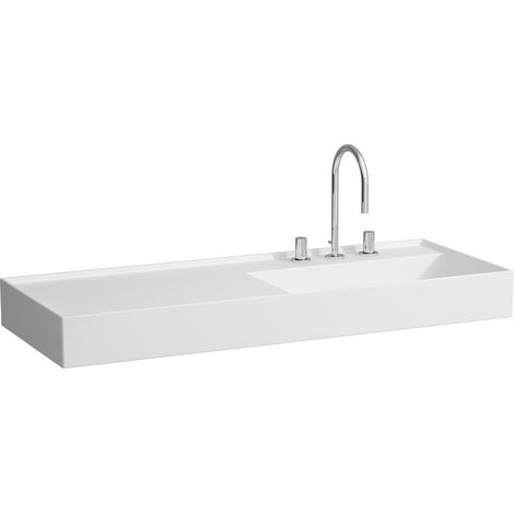LAUFEN Kartell lavabo, bajo encimera, repisa izquierda, 1 agujero (1/4)