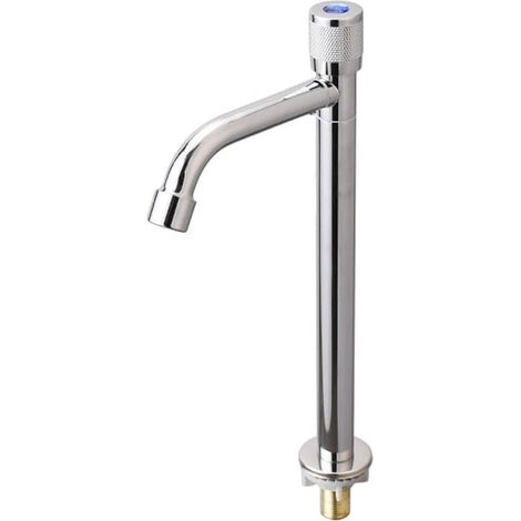 Mitigeur de lavabo, inox, gris, pour meuble-lavabo et lavabo (1/5)
