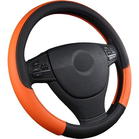 Housse de volant universelle antidérapante en cuir PU souple pour un meilleur confort de conduite et (1/4)