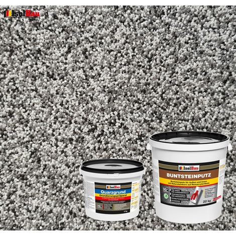 IsolBau Set Intonaco per Mosaico Mosaikputz BP20 20kg + Primer al Quarzo Quarzgrund 4kg (1/2)