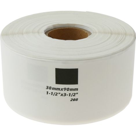 BeMatik - Rouleaux bobine 400 étiquettes compatible Brother DK-11208 DK-1208 38x90mm (1/5)