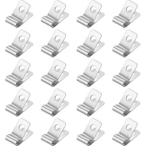 Lot de 20 serre-câbles en métal de 4 mm de type R - En acier inoxydable 304 - Pour installation industrielle et domestique (1/5)