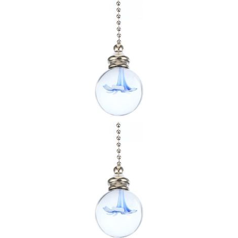 Ensemble de deux suspensions décoratives en cristal avec fermeture éclair, cadeau décoratif exquis, bleu. (1/5)