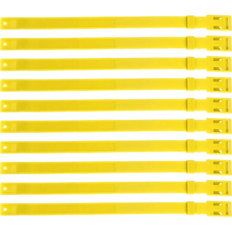 10 pièces collier de chèvre PU 23 pouces réglable bétail pour animaux de ferme vache cheval mouton jaune (1/5)