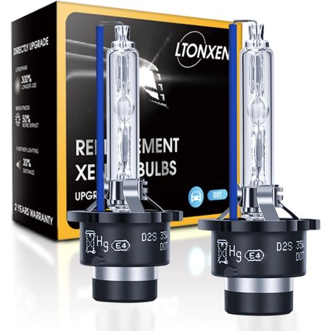 D2S Xenon 8000K Bulbs, 35W 12V Car Headlight Replacement Kit