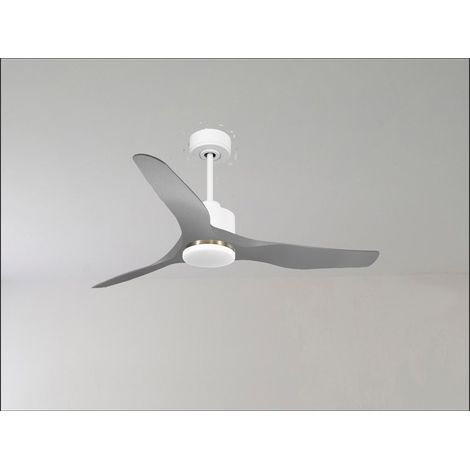 Modulo Latino III - Super destratificateur et ventilateur DC 166 cm Blanc pales bois clair idéal 30 à 60 m² (1/5)