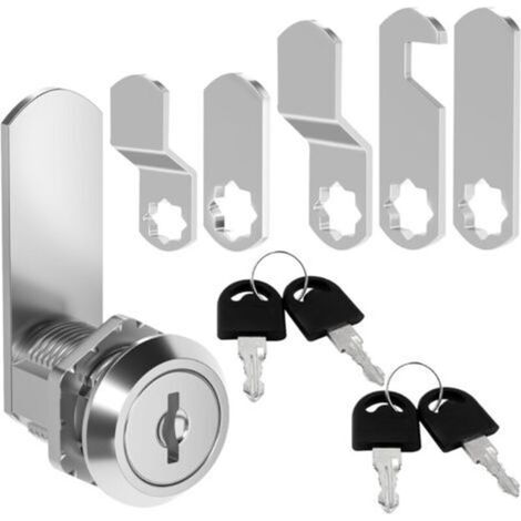 Lucchetto per cassetta postale da 16 mm – Lucchetto a sollevamento e rilascio con 5 piastre e 4 chiavi incluse – Maggiore sicurezza per gli armadietti postali