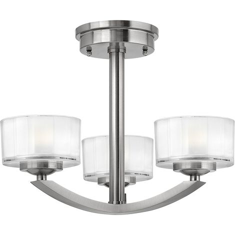 Pendelleuchte Hängelampe Esszimmerleuchte LED Glas facettiert Stahl 3-Flammig (1/4)