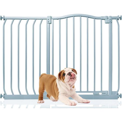 Bettacare Curved Top Dog Gate, 98cm -107cm, Matt Grey, Pressure Fit Pet Gate for Dog and Puppy, Pet and Dog Barrier