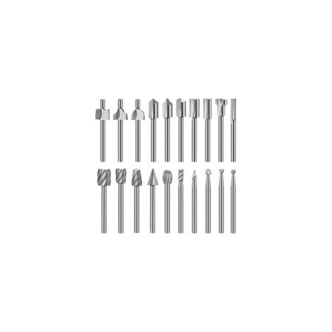 Set di punte per incisione ad alta durezza, 10 punte per incisione in carburo HSS e 10 punte per fresa con gambo da 1/8" (3 mm) per utensili rotanti per la lavorazione del legno fai da te, punte per f