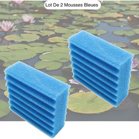 Lot De 2 Mousses Bleues, De Filtration, De Remplacement, Pour Bassins (1/3)