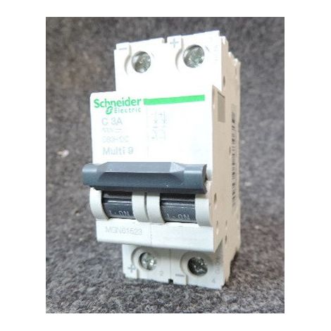 Disjoncteur 3A 2P courbe C tension 500V DC modulaire C60H-DC Schneider