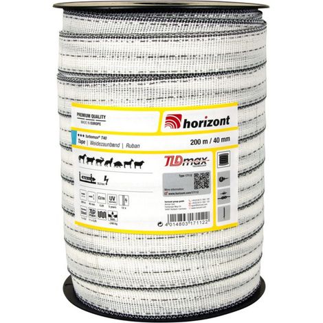Elektroband für Zäune 200 m / 40 mm T40 Premium-Band für lange Zäune Garantiert konstanten Stromfluss (1/5)