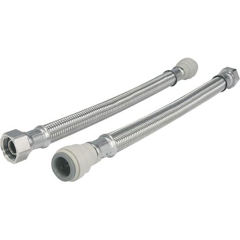 John Guest Speedfit Braided Hose 500mm - 15mm X 1/2" TC (Pack Of 2)