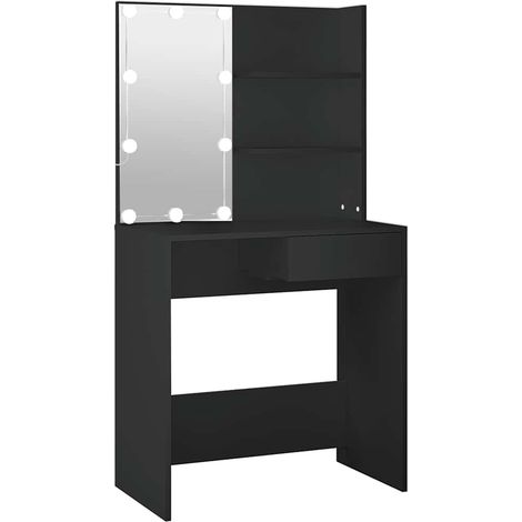 Maison Exclusive - Coiffeuse avec LED noir 74,5x40x141 cm (1/5)