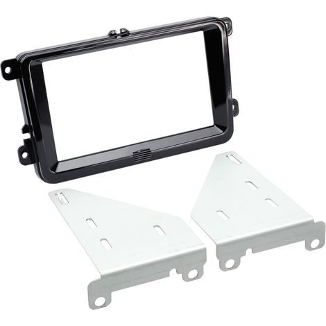 Kit Support autoradio compatible avec Seat Skoda VW Noir brillant