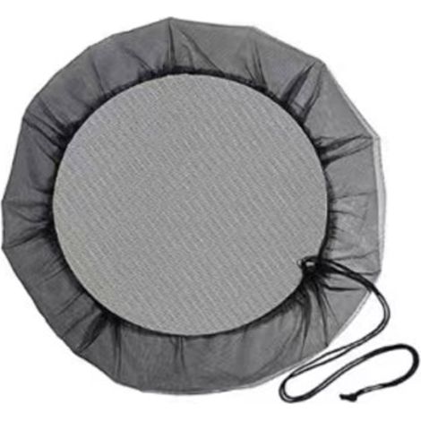 Mesh Cover - Polyester Fine Mesh Rain Barrel Cover With Drawstring - Outdoor Water Container Protection - 14 Pieces (1/5)
