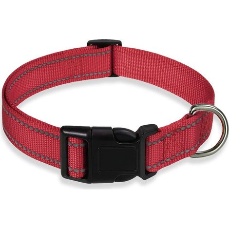 Collier de sécurité pour chien réfléchissant avec boucle nylon pour petit et moyen chien accessoire (1/5)
