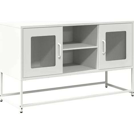 Maison Exclusive - TV-Schrank Weiß 100,5x39x60,5 cm Stahl