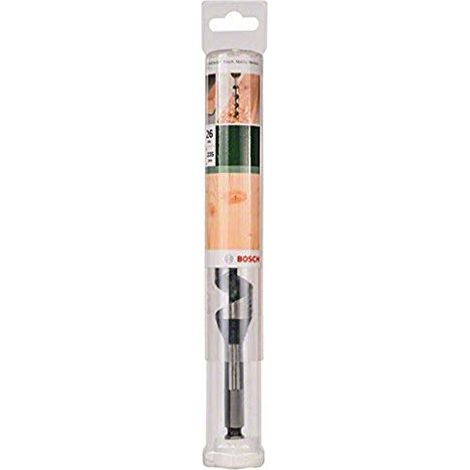 Bosh 2609255253 - Punta del trapano a trivella per legno con punto filettato di autotaglio, diametro 26 mm (1/4)