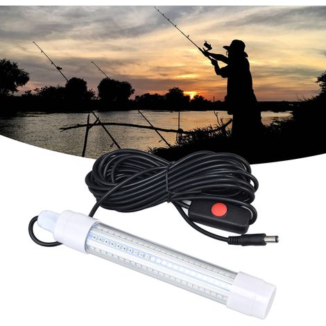 Lampe LED 16W pour attirer les poissons, lampe de pêche haute luminosité pour radeau, lampe d'attraction sous-marine pour poissons (lumière verte) (1/5)