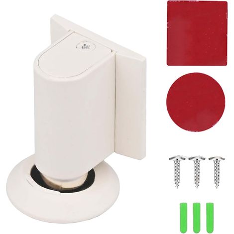 Magnetic Door Block, Zinc Alloy Door Stopper, Floor Door Stopper, Sliding Door Block, Wall Door Stopper, Adhesive Door Stop for Home Office (Cream) (1/5)