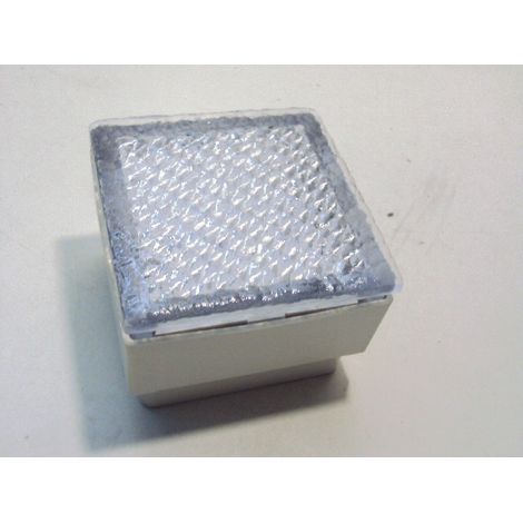 Encastré de sol led carré 100X100mm 16 leds 5mm 1.5W jaune 230V diffuseur polycarbonate PAHC TRAJECTOIRE 622860