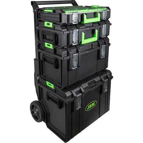 JBM54518 Carro modular con 4 cajas apilables
