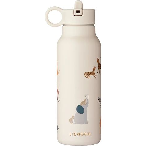 Liewood Kinder Wasserflasche, Trinkflasche Falk 350 ml - Recycelter Edelstahl, Isoliert, Auslaufsicher, Farbe: Alle zusammen / Sandfarben (1/2)