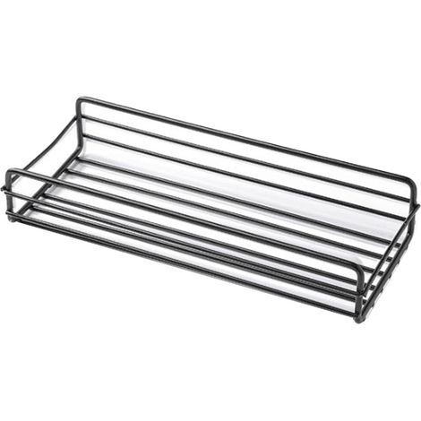 Étagère de salle de bain, boîte de douche, rangement pour cuisine, sans adhésif transparent, noir (1/5)