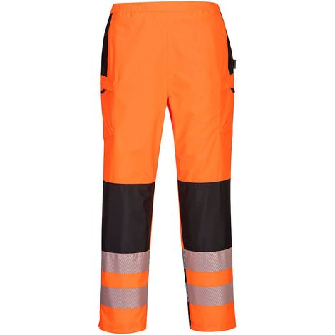 Pantalon De Pluie Pw3 Hi-vis Pour Femme Couleur : Orange/noir Taille Xs - Portwest