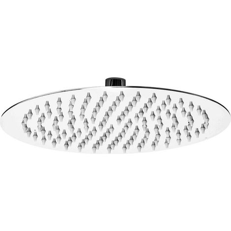 Runde Kopfbrause Regendusche Duschmesser 30 cm verchromter Stahl anti-kalk ultradünn