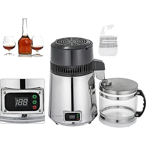 Distillateur d'eau, capacité de 4L, contrôle de température réglable, 220V (1/2)