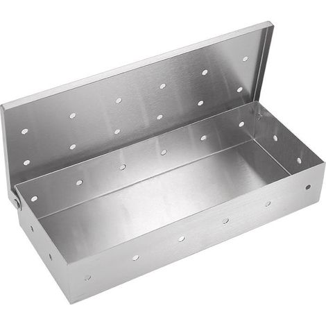 Boîte à fumer, boîte à fumer pour barbecue à gaz, boîte à fumer en acier inoxydable, saveur de fumée de viande, 22 x 9 x 4 cm (1/5)