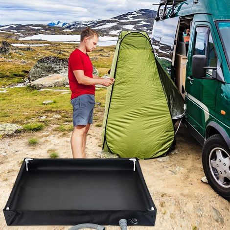 Bac de douche portable - Bassin pliable en tissu Oxford pour voiture Idéal pour camping-car, voyage, intérieur, road trip, randonnée, enfants, hommes et femmes