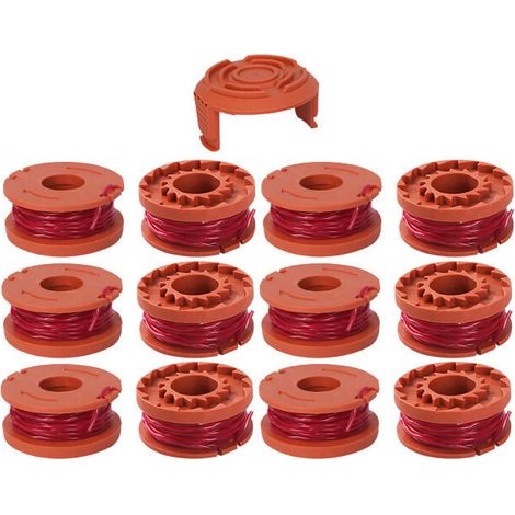 12 hilos de corte compatibles con WORX, carrete de hilo de corte de Ø 1,65 mm y 3 m (12 hilos de corte, 1 funda) (1/4)