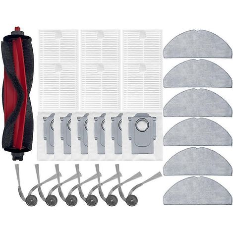 Pièces détachées pour aspirateur robot Q7TF/Q7TF+ : brosse principale, filtre HEPA, lingette de nettoyage et sac à poussière (1/5)