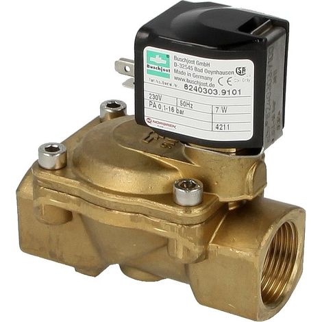 Electrovanne Buschjost 8240303.9101.2305 G3/4,6.0m³/h,0.1-16bar +110°C,FPM,230VAC