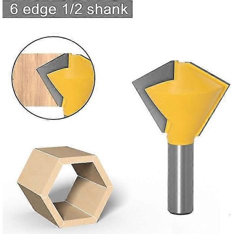 6-seitiger 1-teiliger 12-seitiger 1/2"-Schaft-Fräser für Verbindungen, 8-seitiger 12-mm-Mehrseiten-Füllungsfräser (1/4)